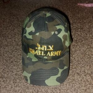 Israeli Army IDF Gold Embroidery Logo Cap 100% Cotton